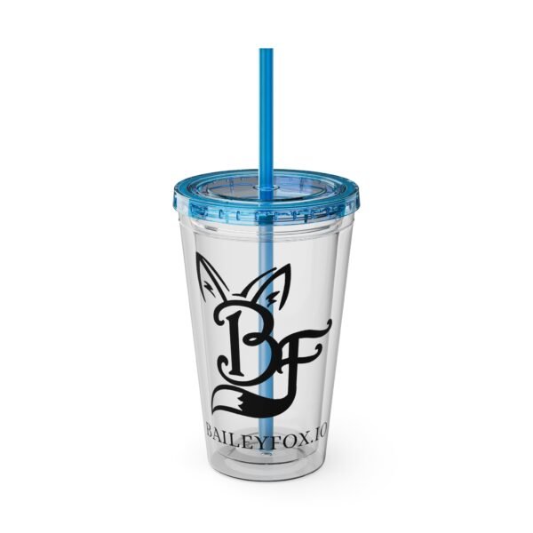Tumbler with Straw - Bailey Fox Design (16oz) - Image 29