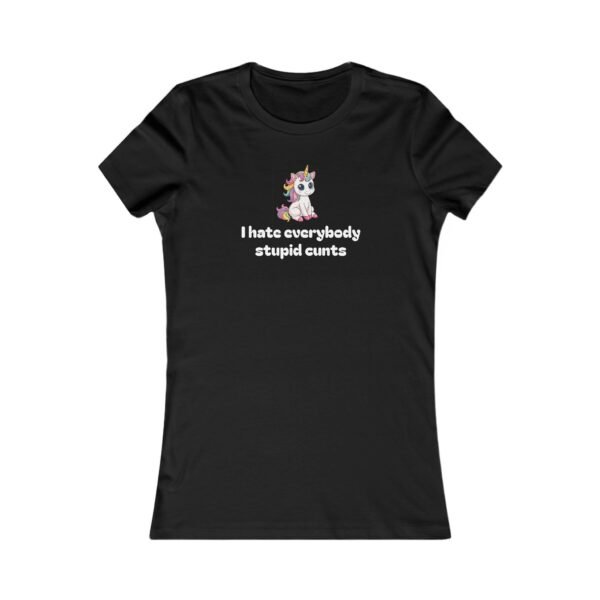 Women's Tee - Cute but Feisty Unicorn T-Shirt - Image 2