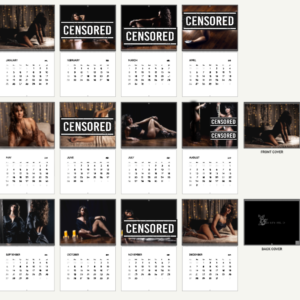 Bailey Fox Nude Wall Calendar 2026