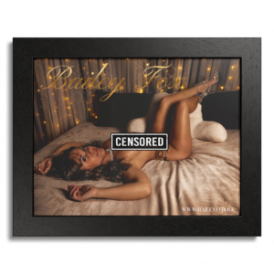 Boudoir Photography Framed Poster — 'Bailey Fox' Nude Portrait Print