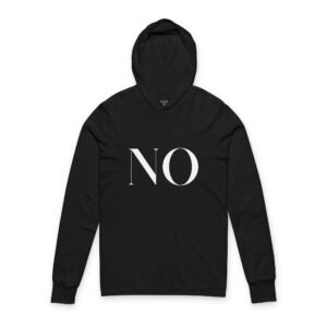 Bailey Fox "No" Long Sleeve Hooded Tee